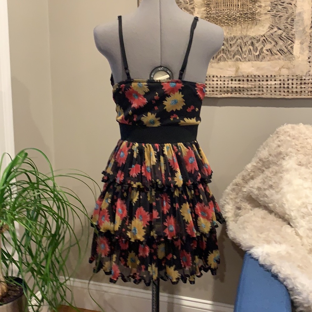 Corset Top Ruffled Mini Dress - Rachael and Chloe - Picture 3 of 11